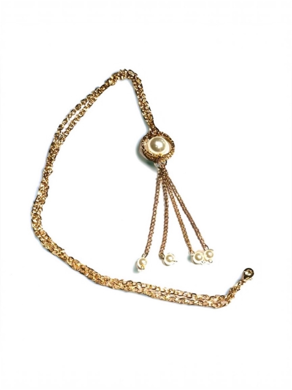 Gold Necklace With Attached Circular Charm